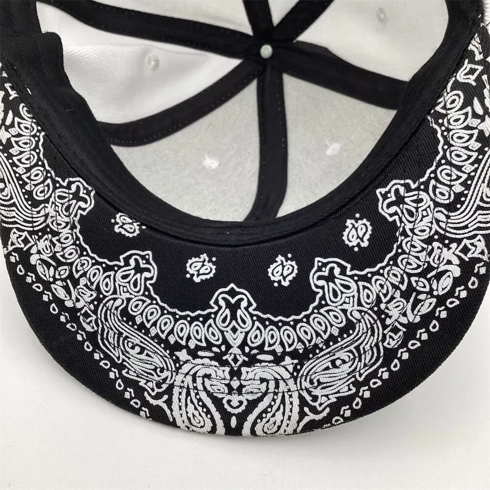 Paisley‎ Bandana Snapback Baseball Cap Unisex Adjustable Black Hat